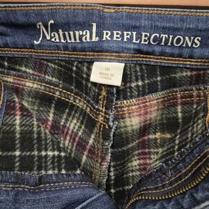 Natural Reflections Fleece Lined Jeans Size 18 Bootcut Comfort Stretch Dark Wash